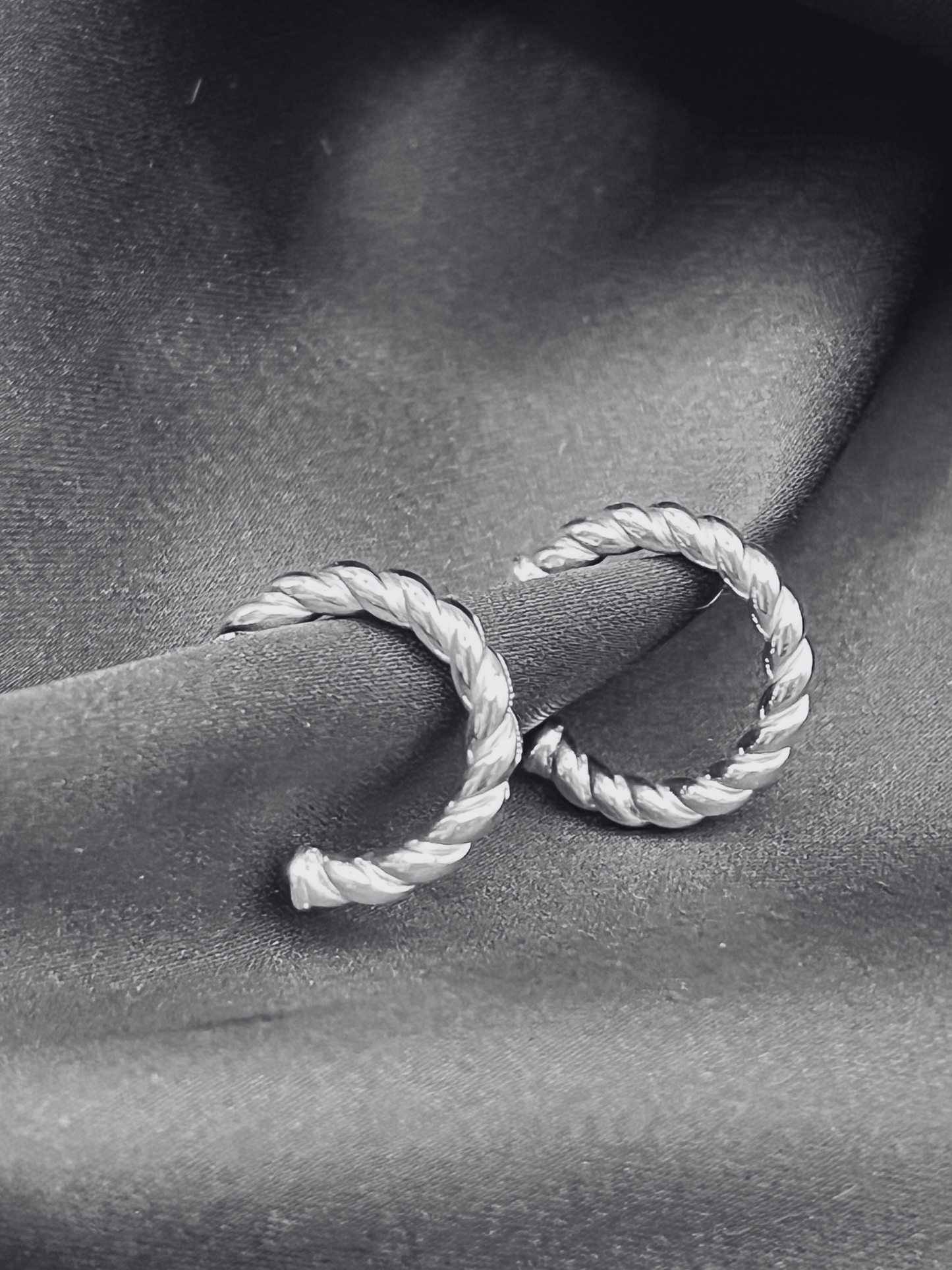 Sterling Silver twisted hoops