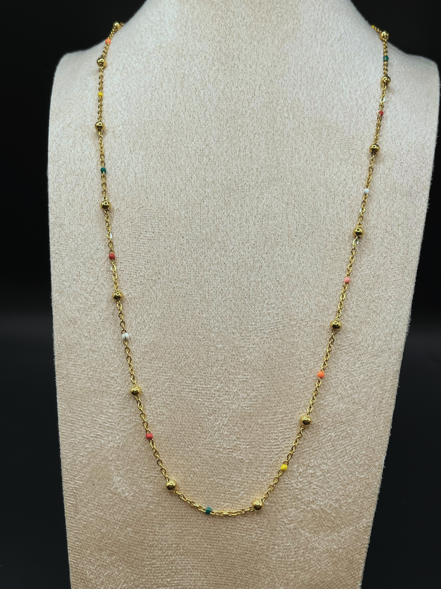Long Dainty Colorful Necklace