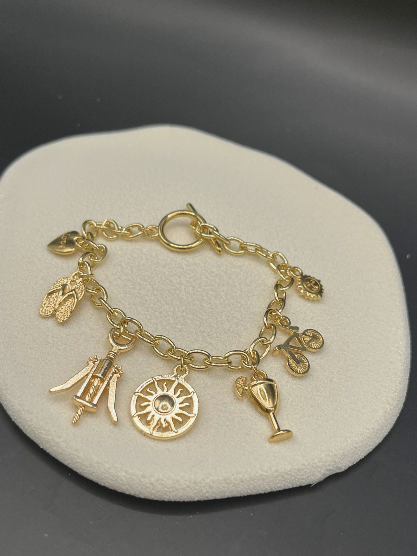 Golden Summer Party Charm Bracelet