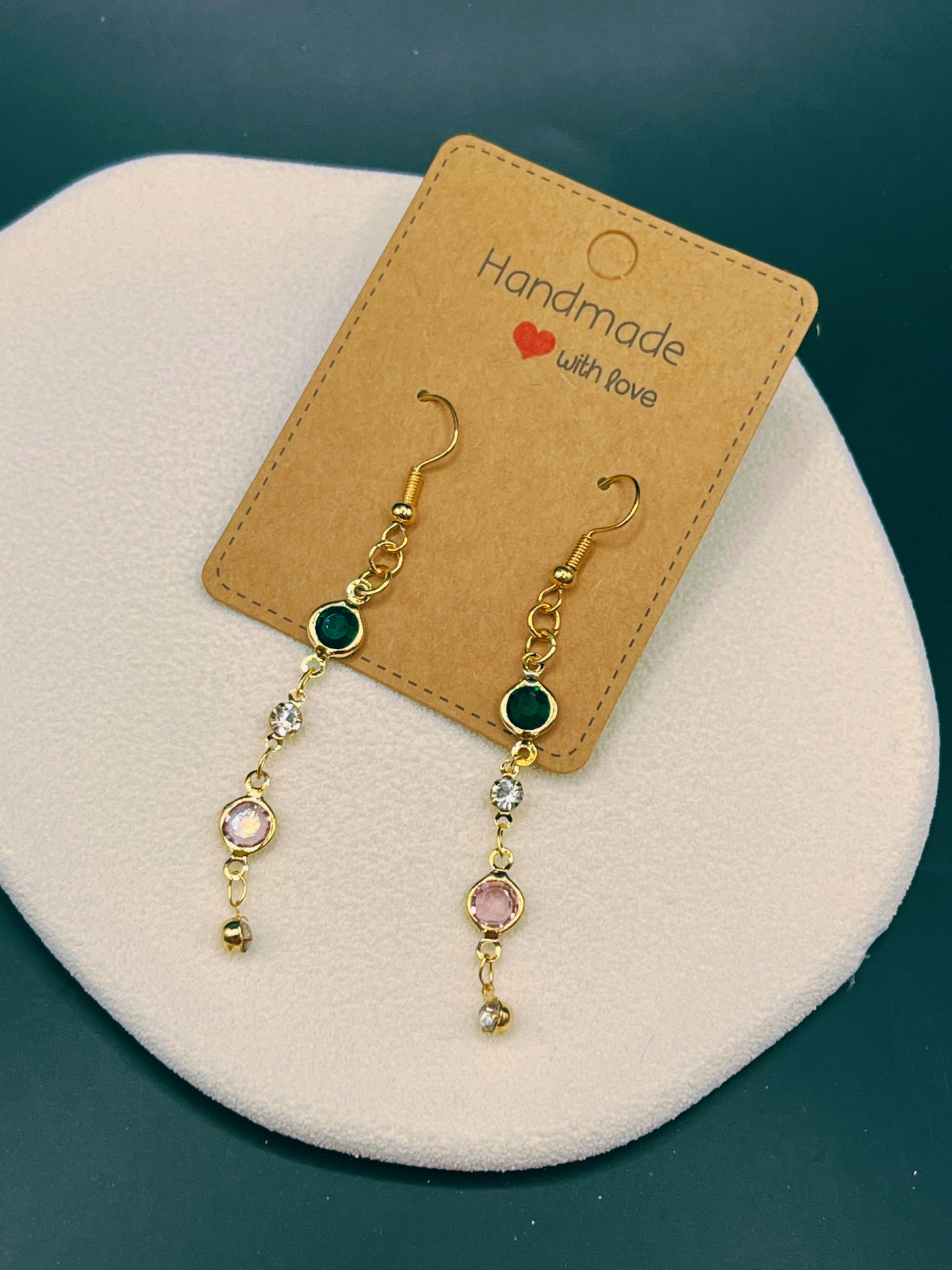 Golden Sparkles Earrings - Colorful