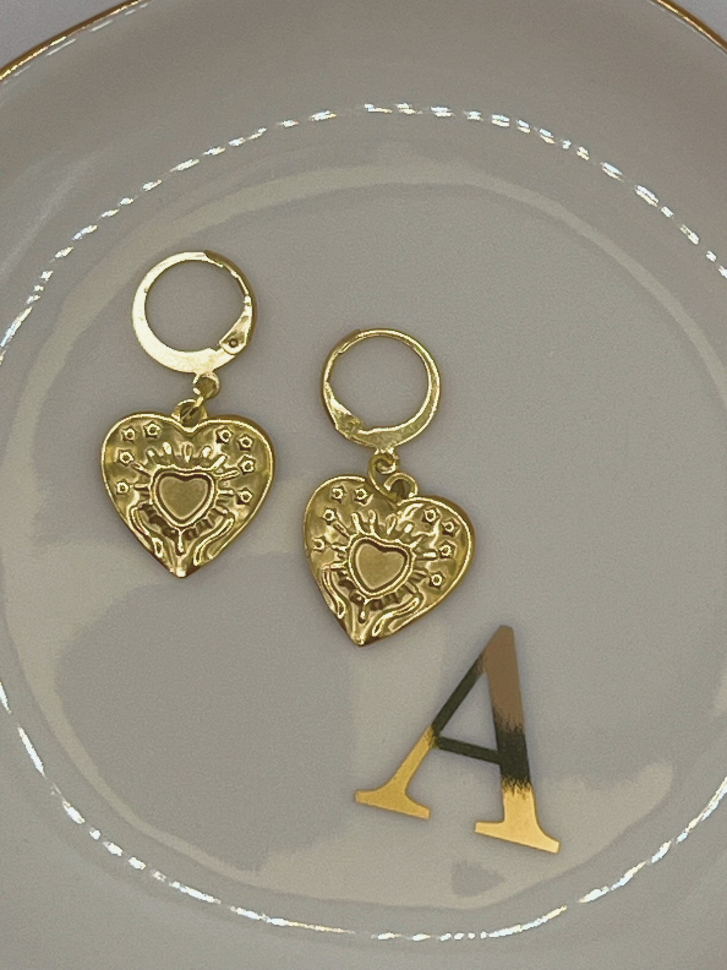 Golden Heart Earrings