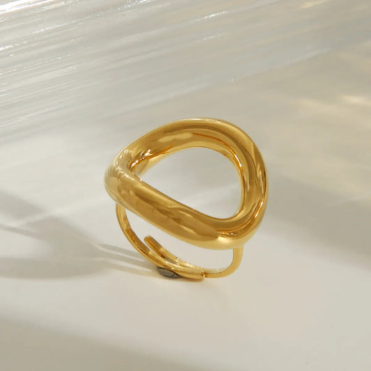 18K Gold Plated Geometric Ring