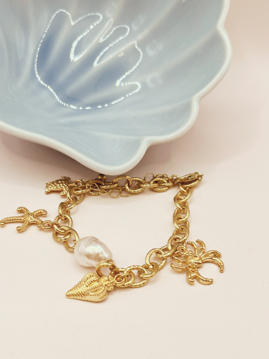 Golden Beach Charm Bracelet