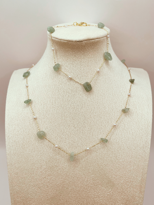 Aventurine Set - Necklace & Bracelet