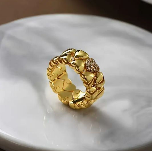 18K Gold Plated Heart Ring