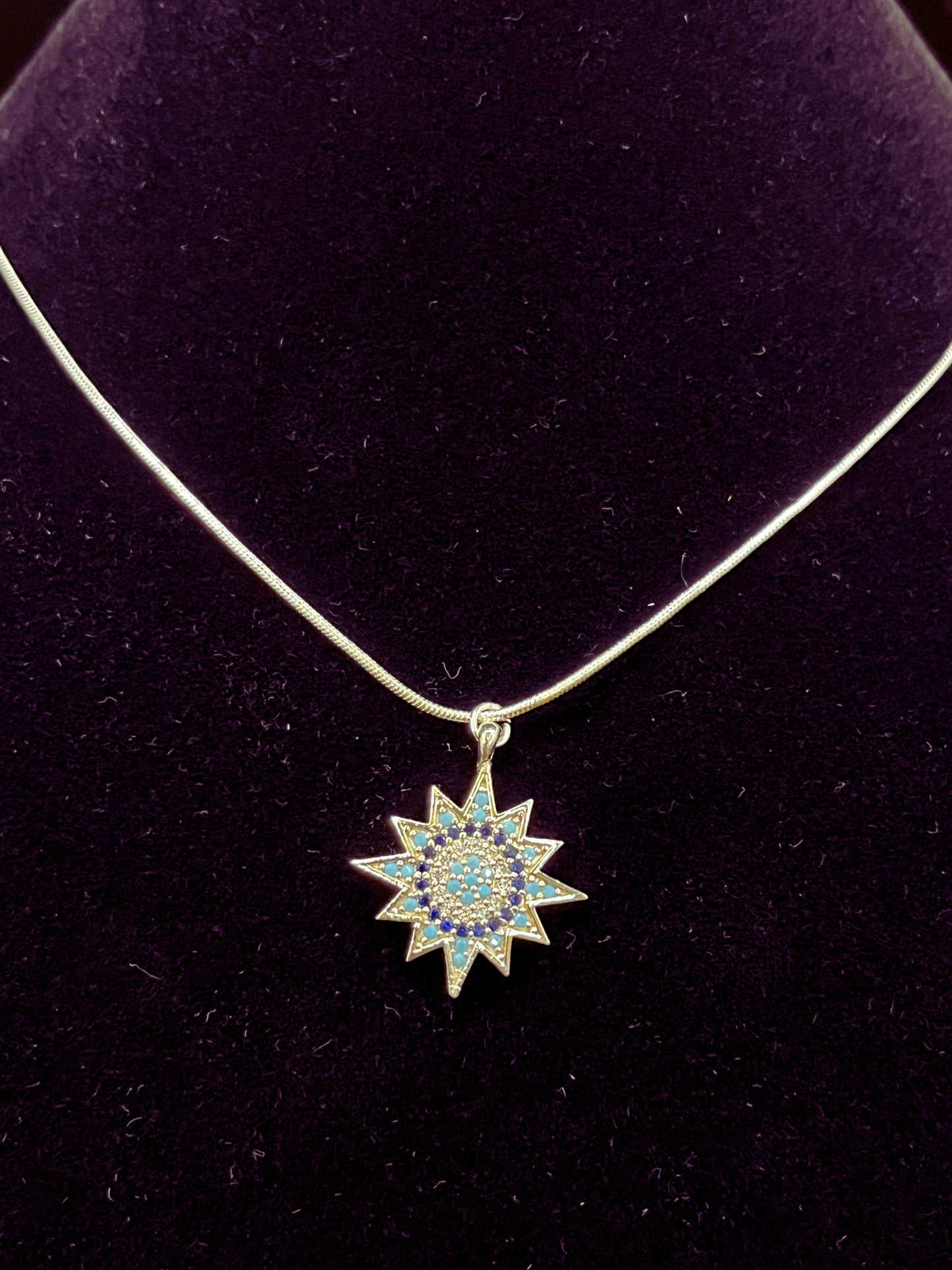 Silver Plated Northern Star Necklace