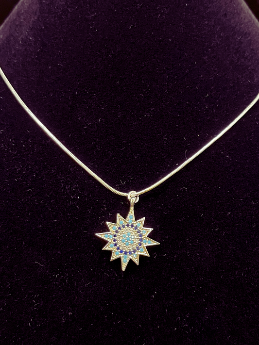 Silver Plated Northern Star Necklace