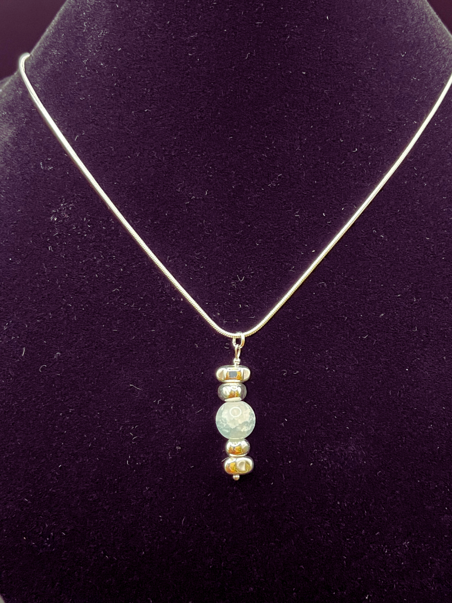 Hematite & Aqua Necklace