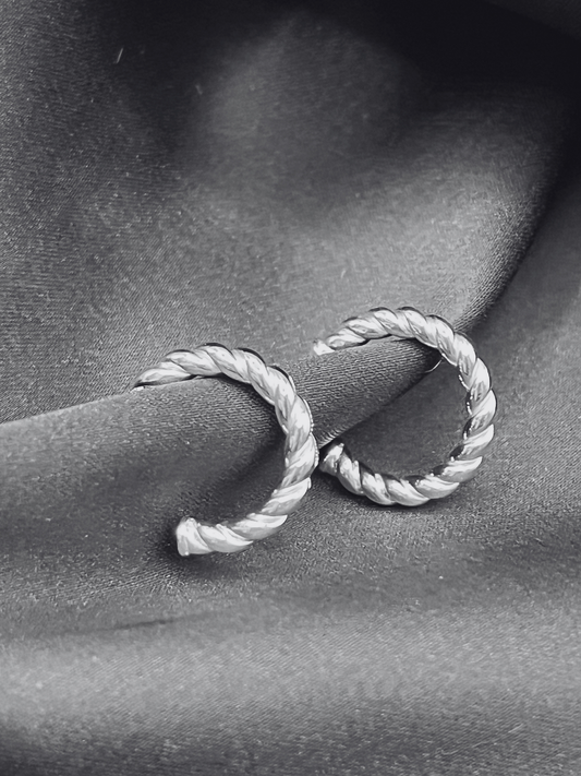 Sterling Silver twisted hoops
