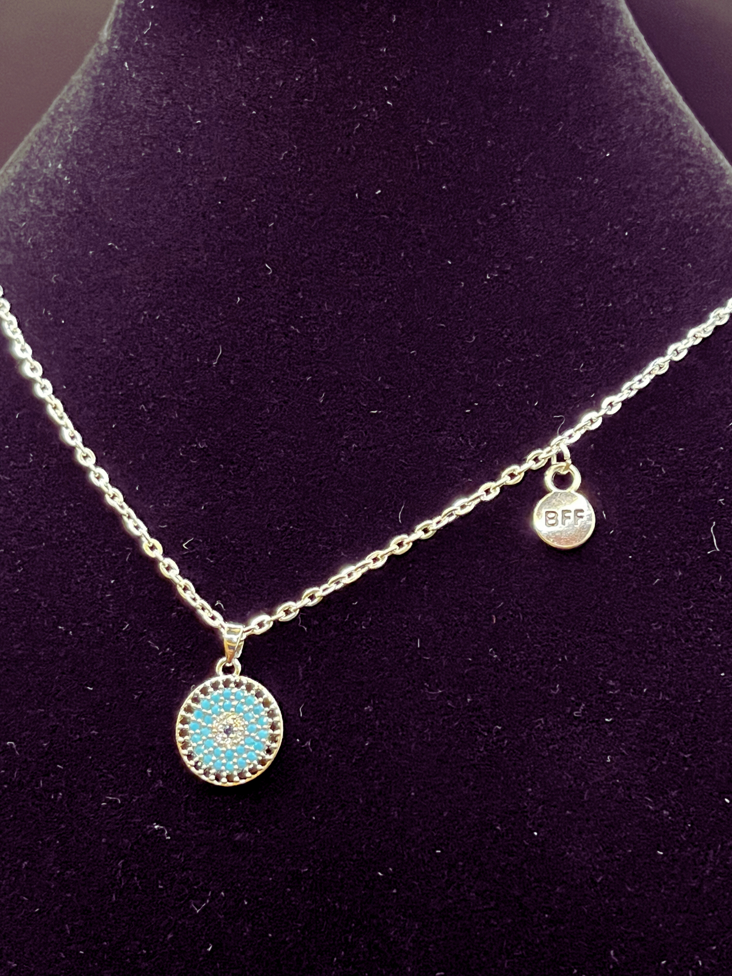 Evil Eye Double Charm Necklace