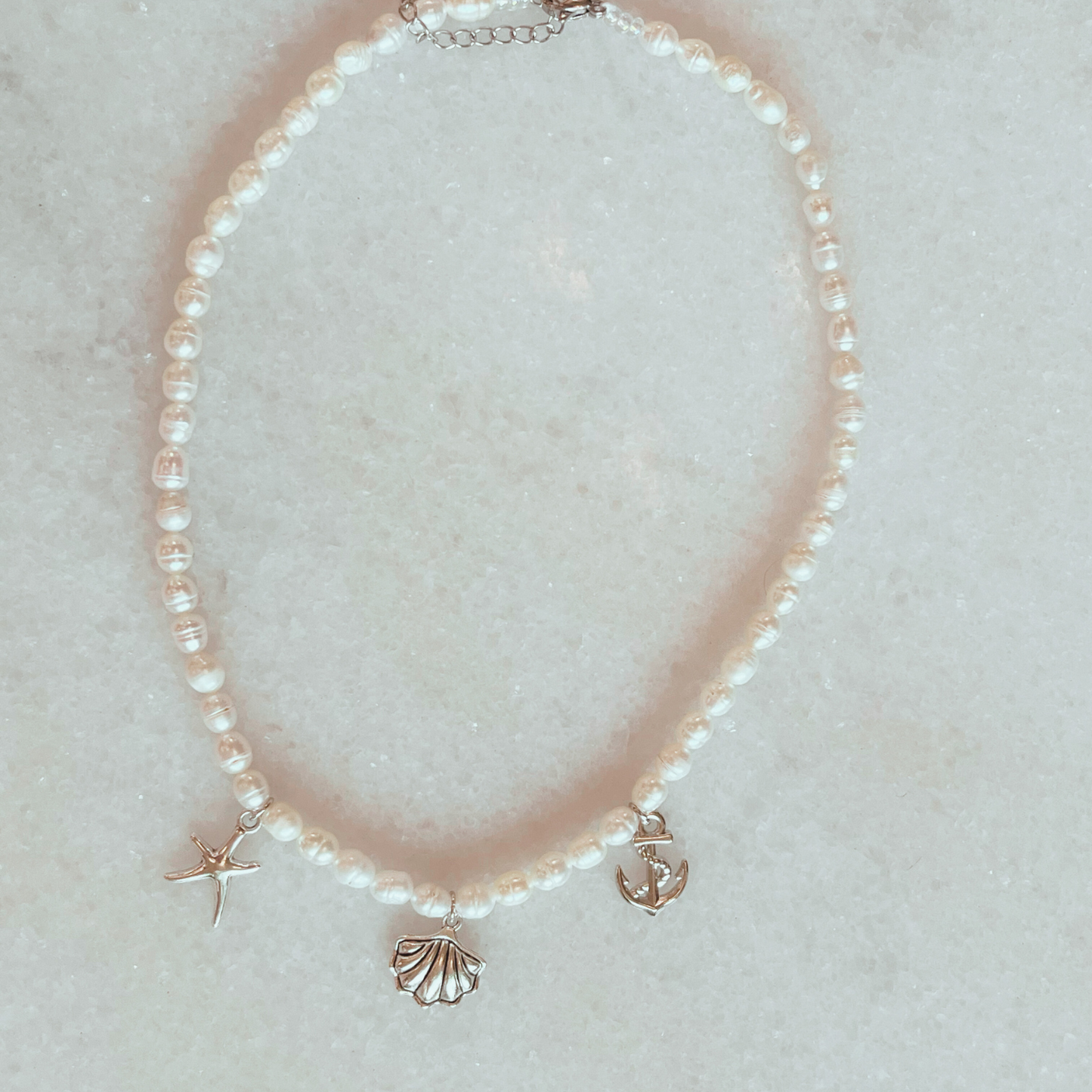 Fresh Water Pearl Necklace with Charms