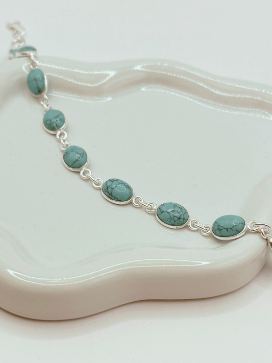 Sterling Silver Turquoise Bracelet