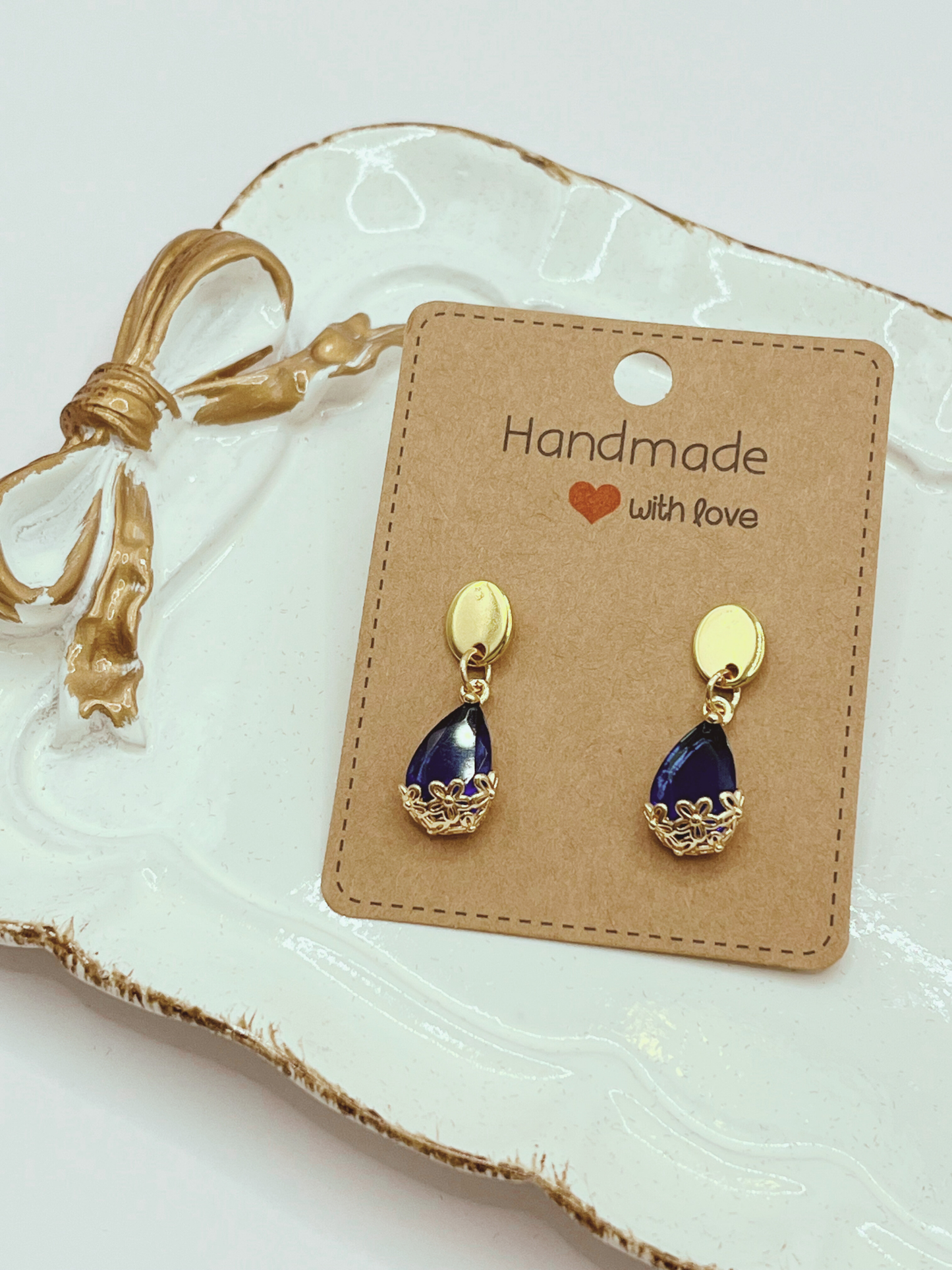 Blue Teardrop Earrings