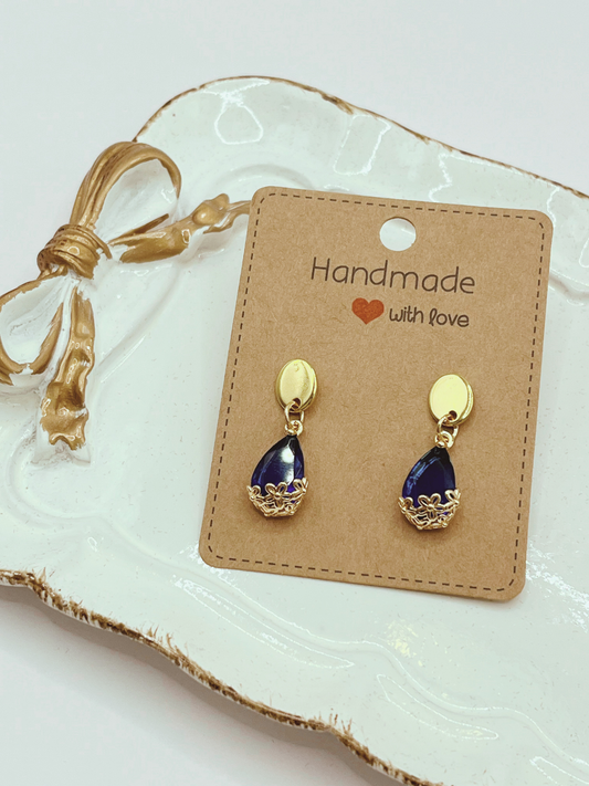 Blue Teardrop Earrings