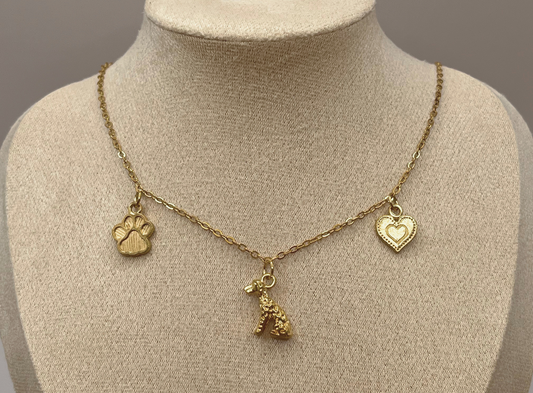 Golden Dog Lover Necklace