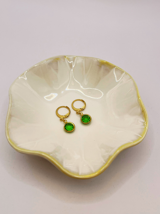 Dainty Green Earrings