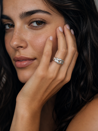 Sterling Silver Chain Ring