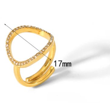 18K Gold Plated Ring - Adjustable