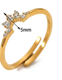 18K Gold Plated Tiara Ring