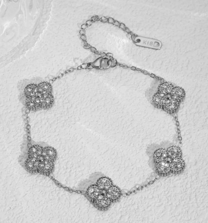 18K Gold Plated Clover Bracelet