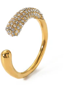 18K Gold Plated Cuff Ring