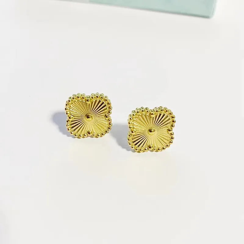 18K Gold Plated Clover Earrings