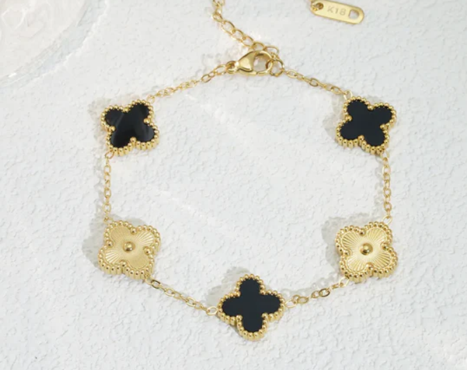 18K Gold Plated Clover Bracelet