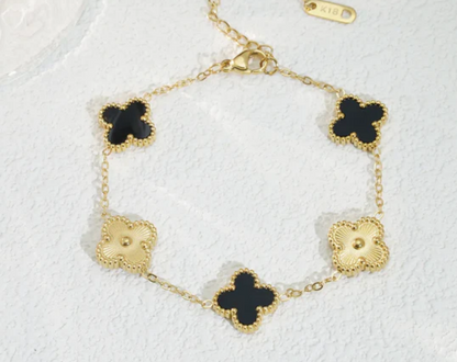 18K Gold Plated Clover Bracelet