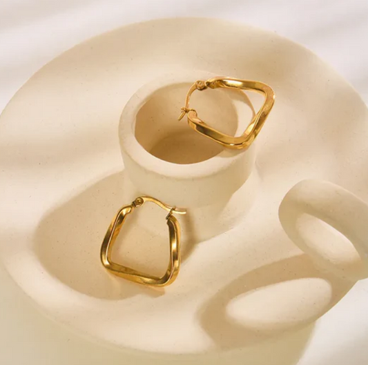 18K Gold Plated Hoop Earrings
