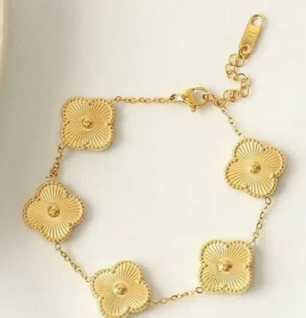 18K Gold Plated Clover Bracelet