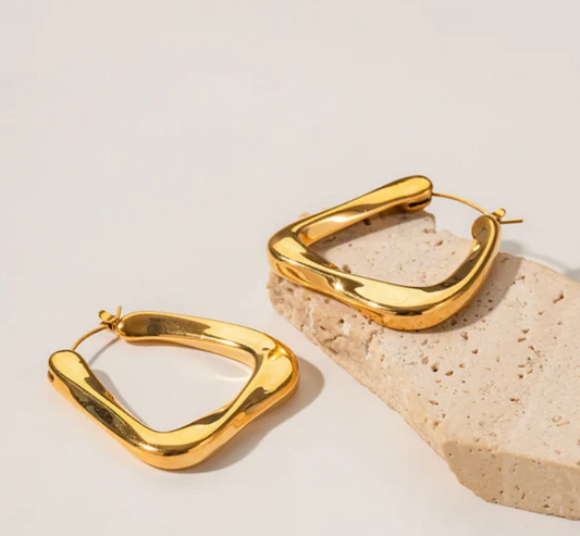 18K Gold Plated Hoop Earrings