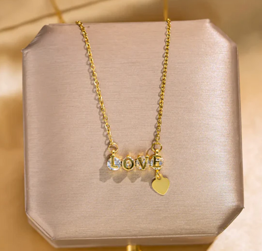 18K Gold Plated Love Necklace
